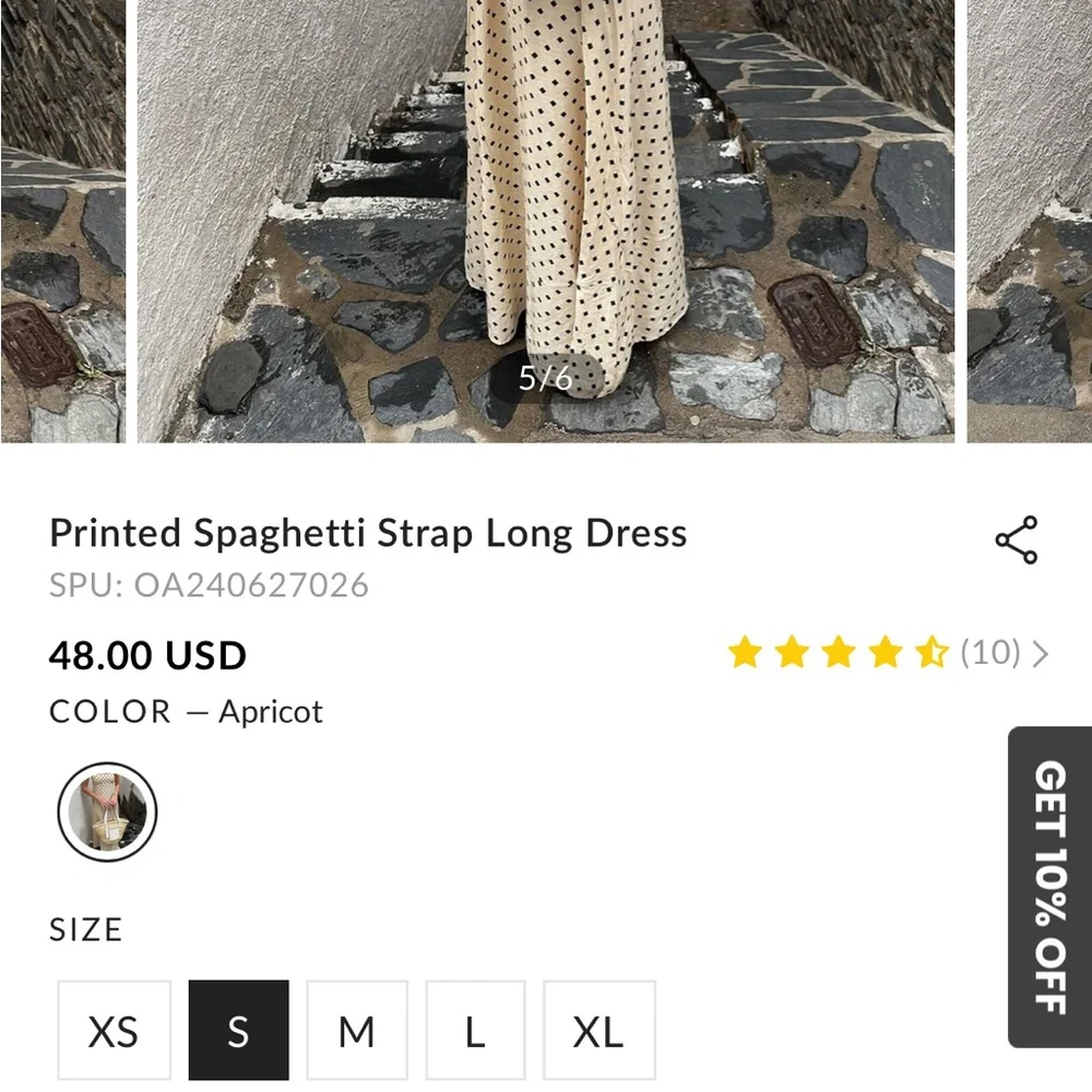 Elegant Polka Dot Maxi Dress - Picture 3 of 3